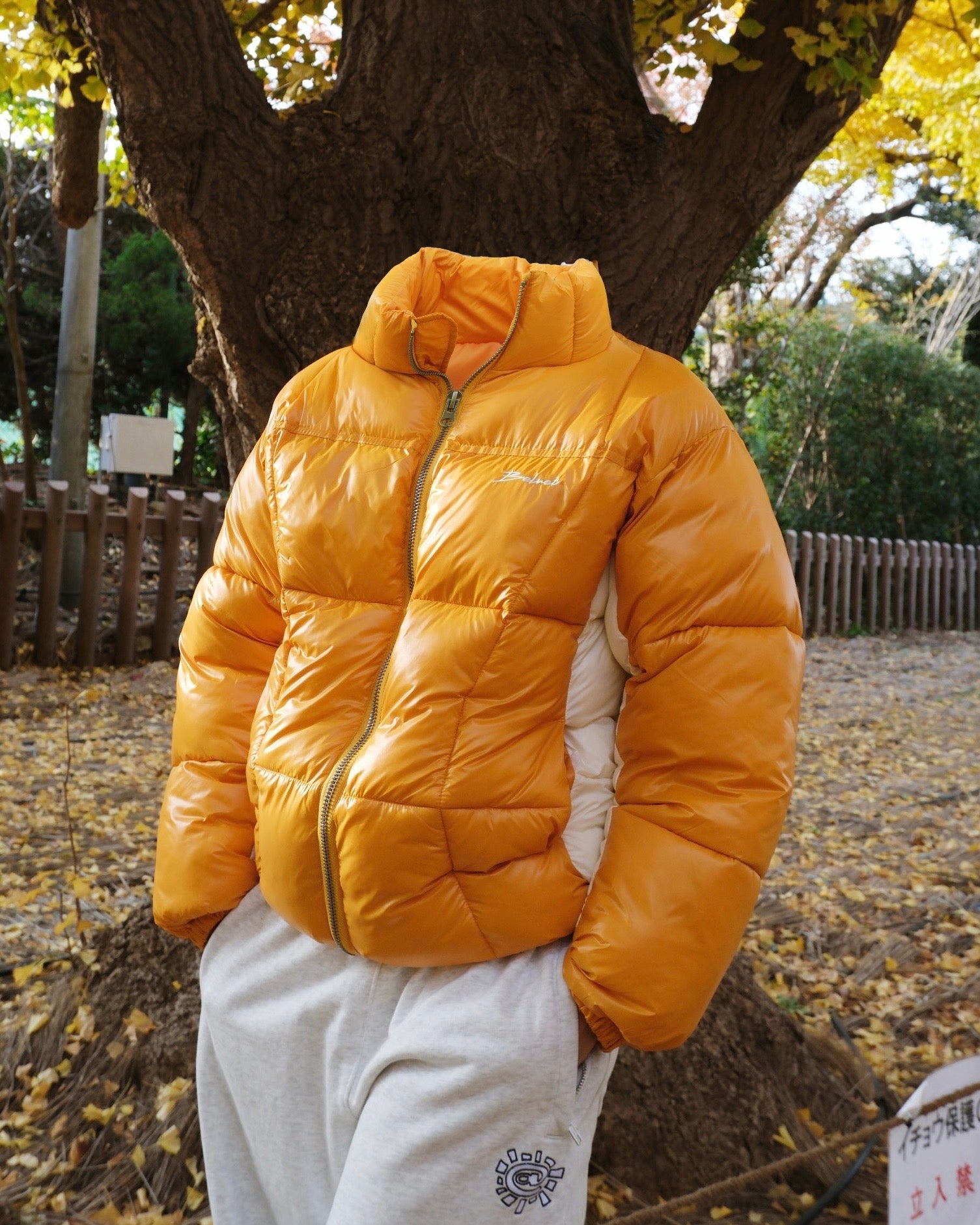 Two-Tone Panel Puffer Jacket – BELVET