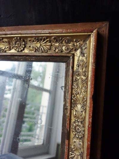 フランス西洋アンティーク 19世紀 水銀・マーキュリーガラス鏡