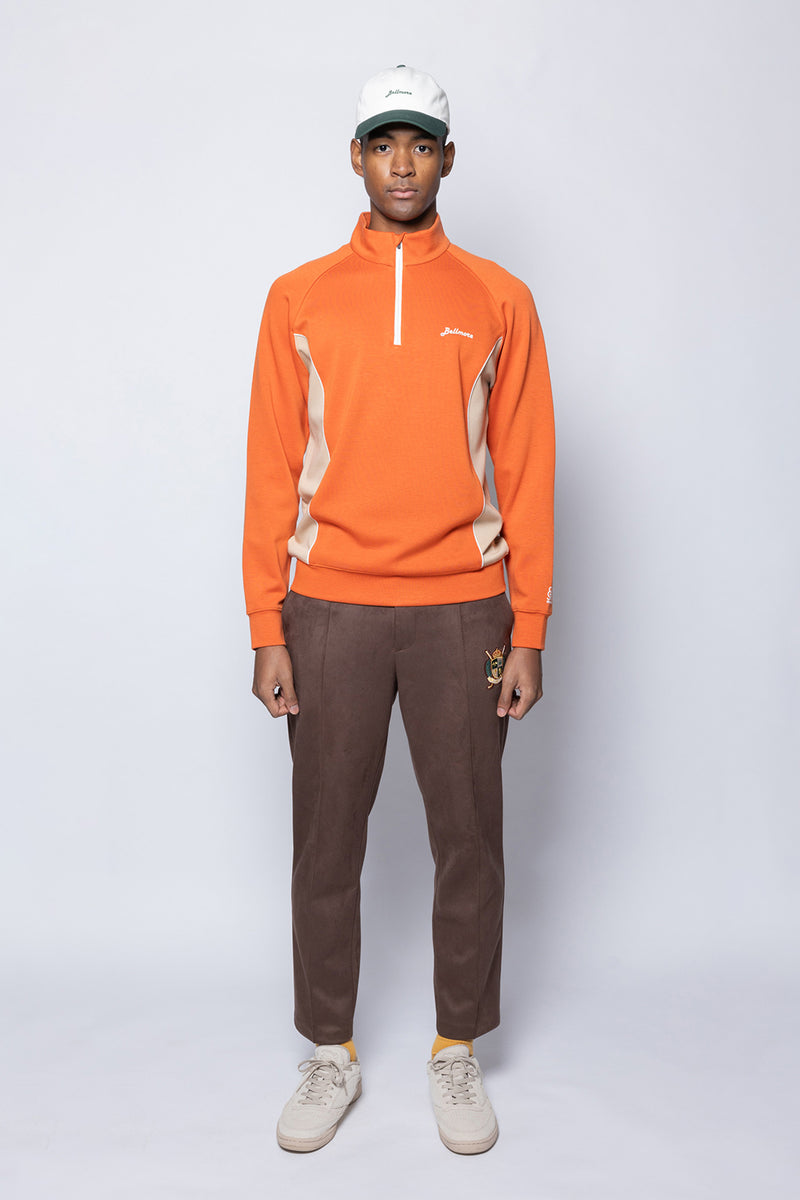 DUALWARM LS ZIP MOCKNECK - ORANGE – BELLMORE