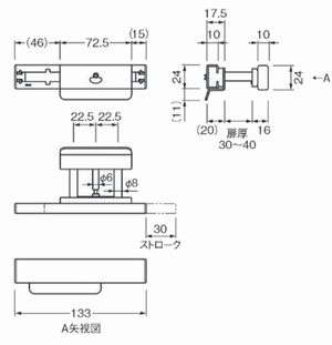 ドア金物(建具金物) ＞ ラバトリー・トイレ金物 ＞ スライドボルト