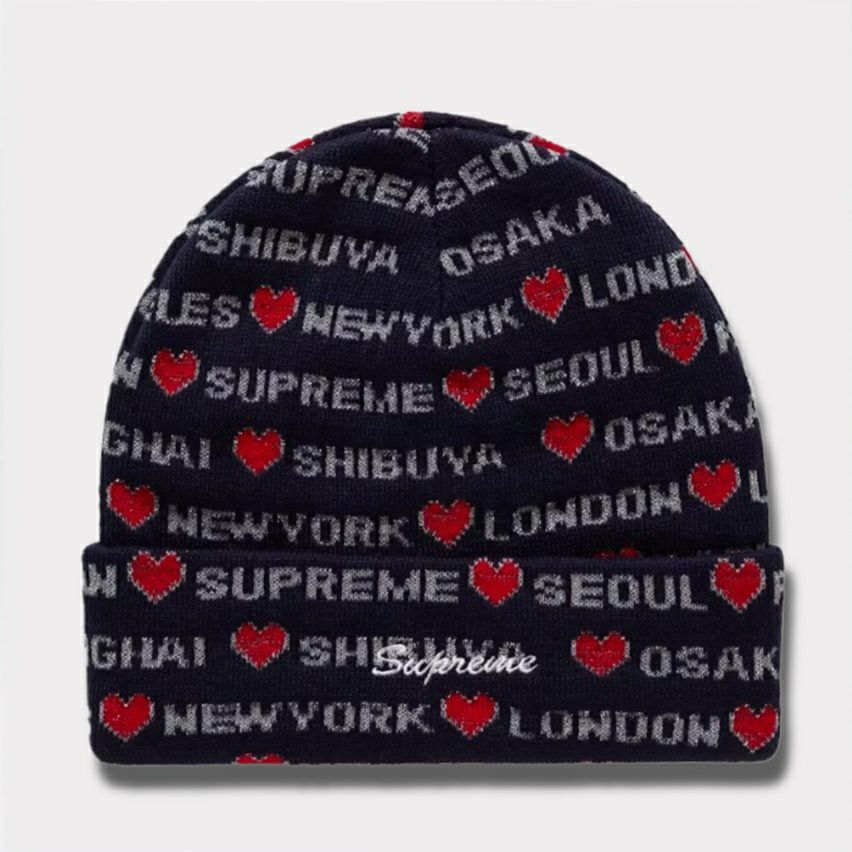 supreme Hearts Beanie black シュプリーム ビーニー