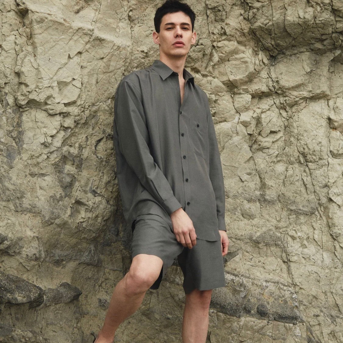 Cornier コルニエ BRAZIL SILK LONG SLEEVE SHIRTS シルクシャツ