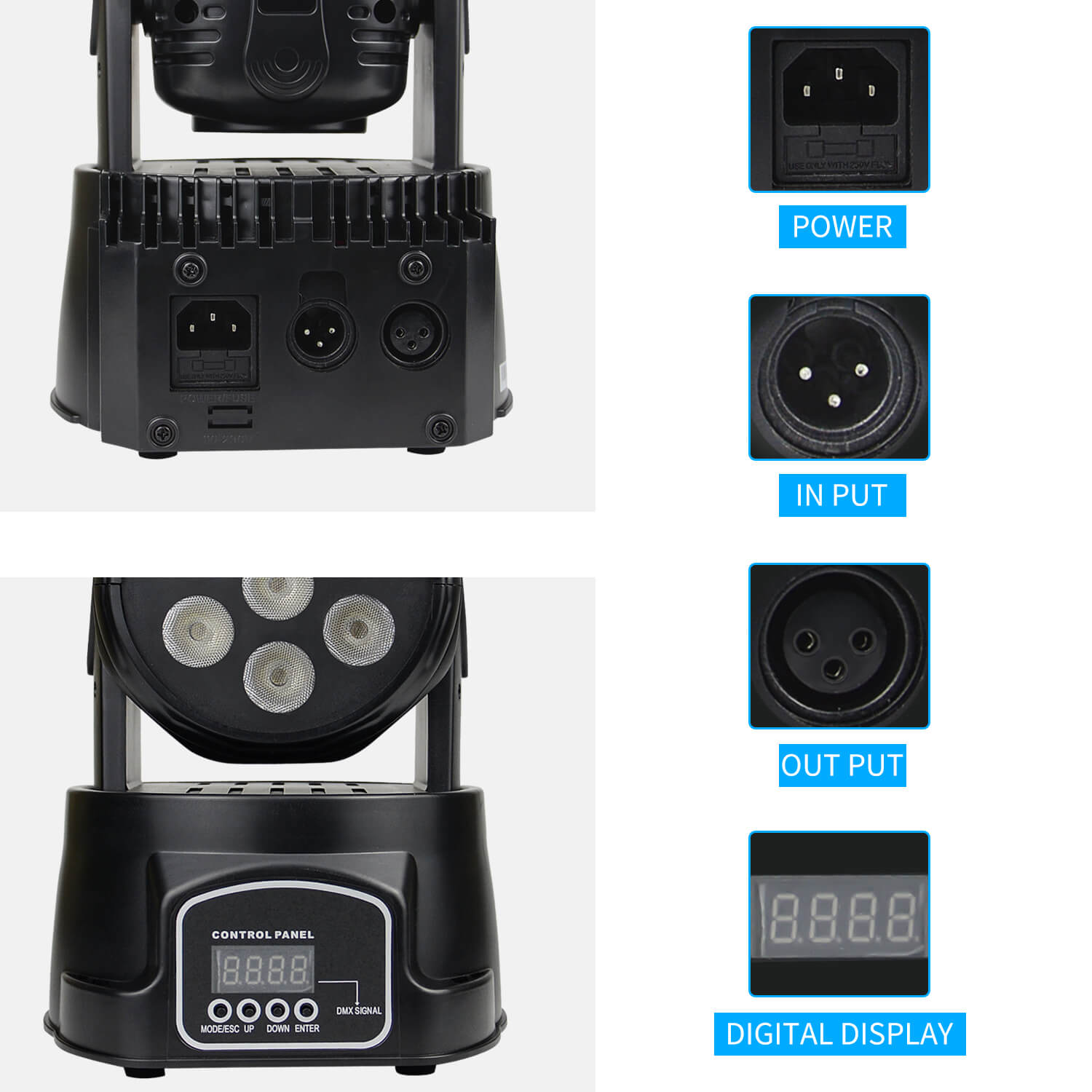 Betopper LM70S 7x8W Mini Moving Head Light