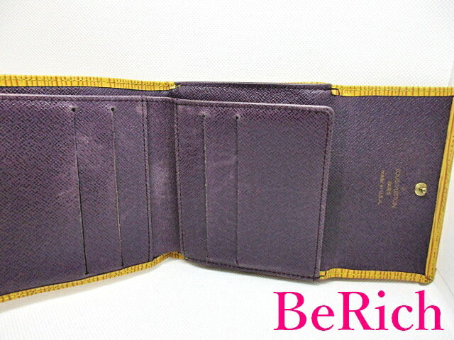 ルイ ヴィトン LOUIS VUITTON Wホック 三つ折り財布 エピ ポルト モネ