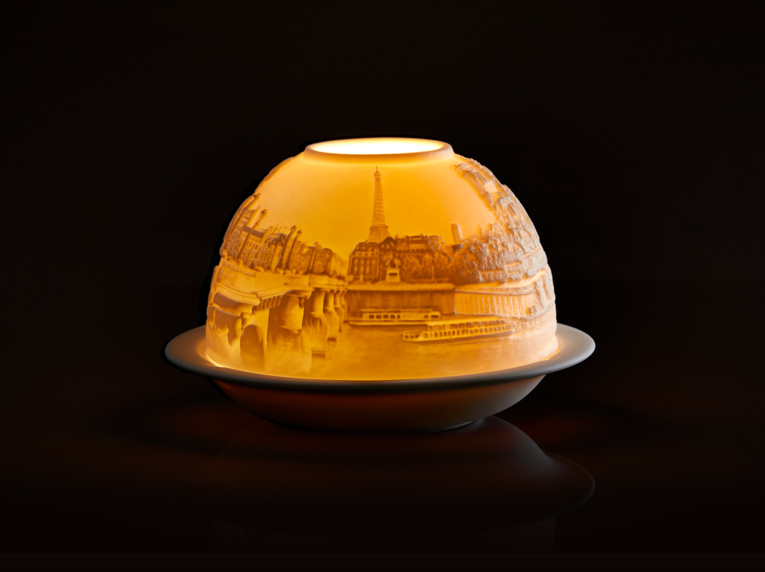 セーヌ川のパリ LED LITHOPHANIE (リトファニーLED） | ベルナルドの磁器