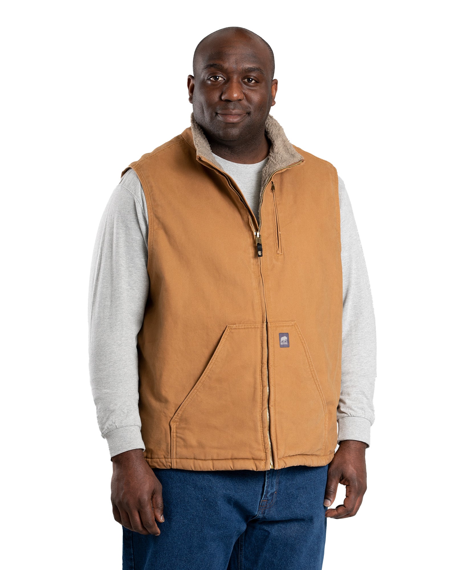 Heartland Sherpa-Lined Washed Duck Vest – Berne Canada