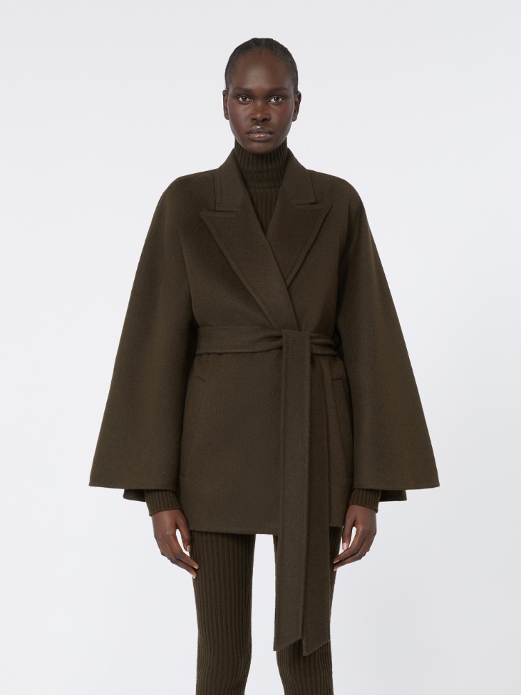 ヴェルナ] ピュア キャメル ショート コート, moss green | Max Mara
