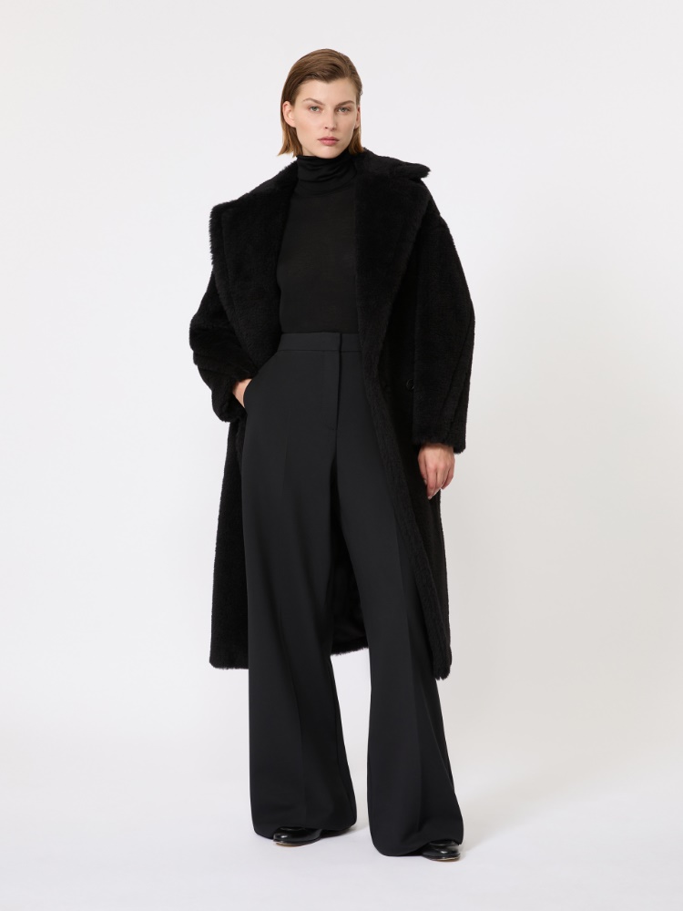 Teddy Bear Icon Coat in alpaca and wool, black | Max Mara