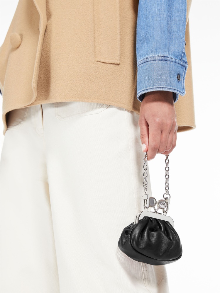 Nappa sheepskin Nano Pasticcino Bag, black | Max Mara