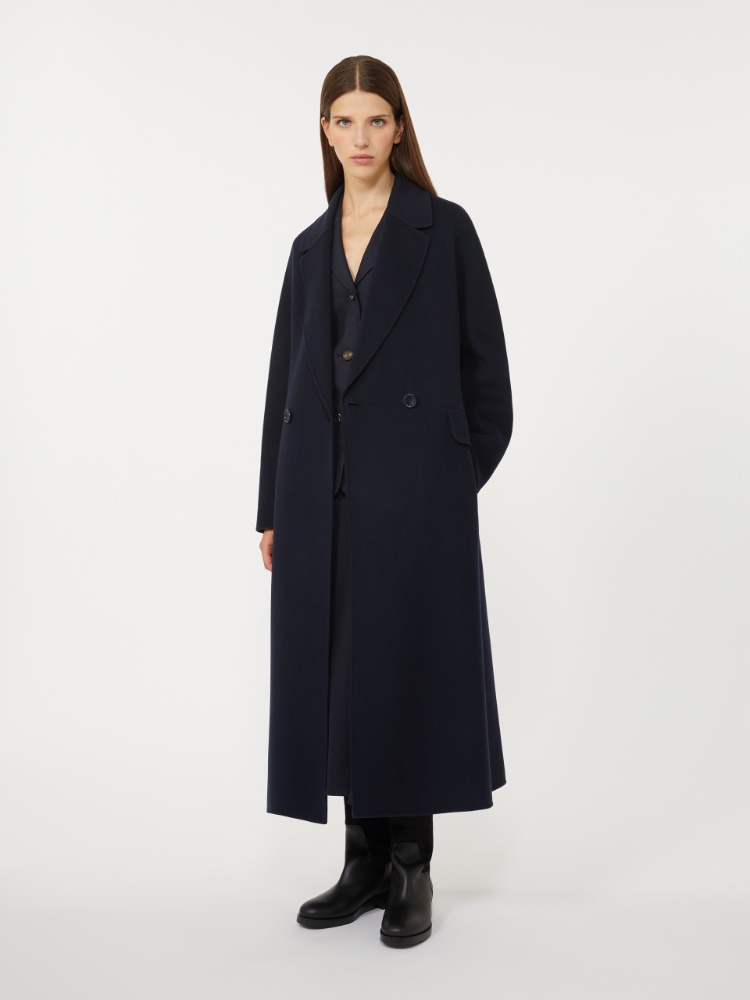 Oversized wool coat, navy | Max Mara