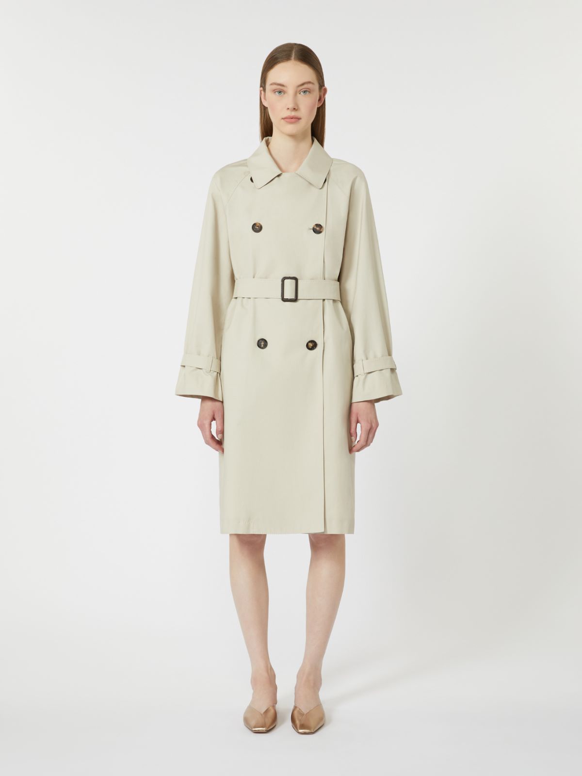 Cトレンチ] ダブルブレスト トレンチ コート, natural | Max Mara