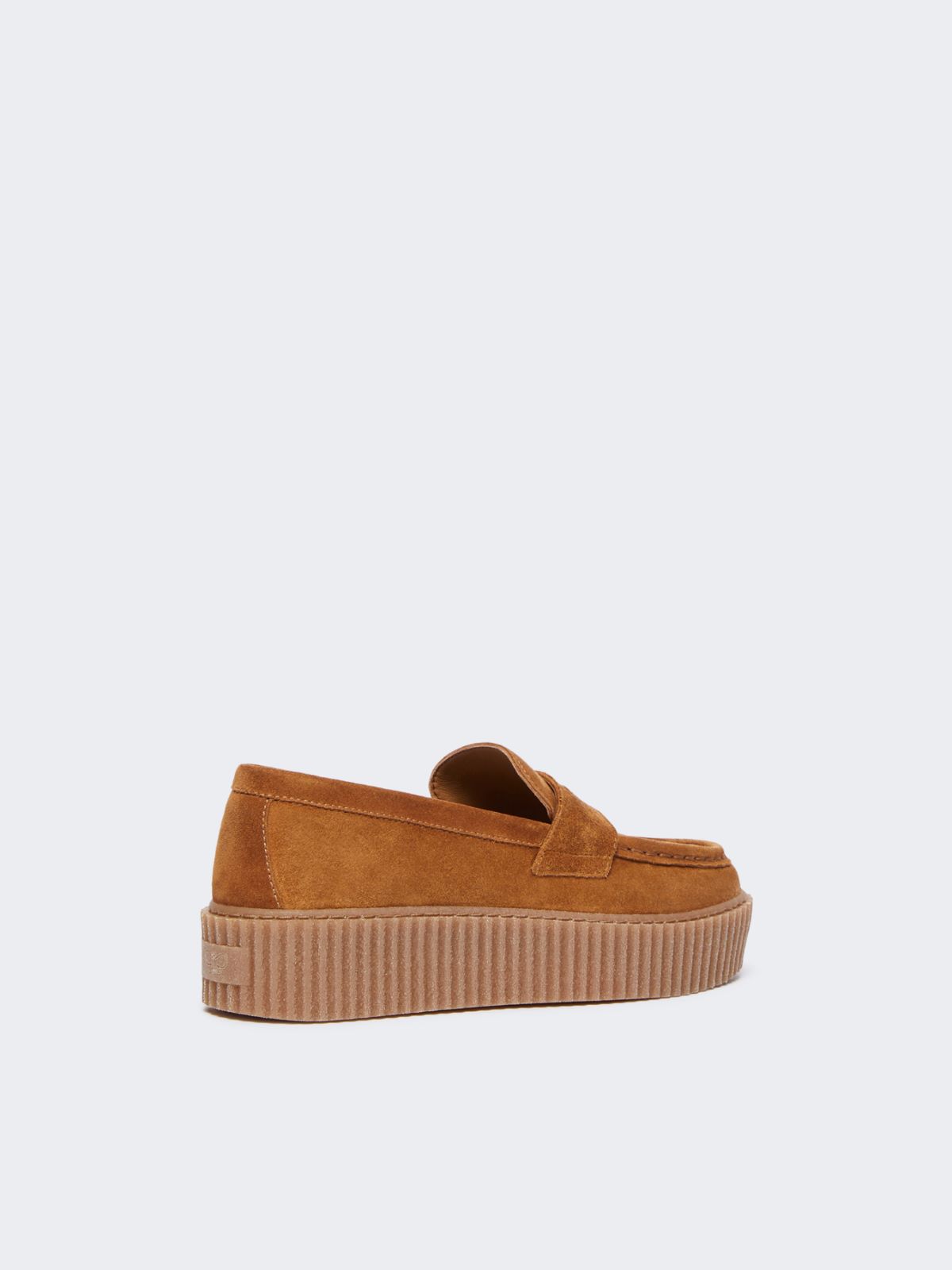 Split leather moccasins, amber brown | Weekend Max Mara