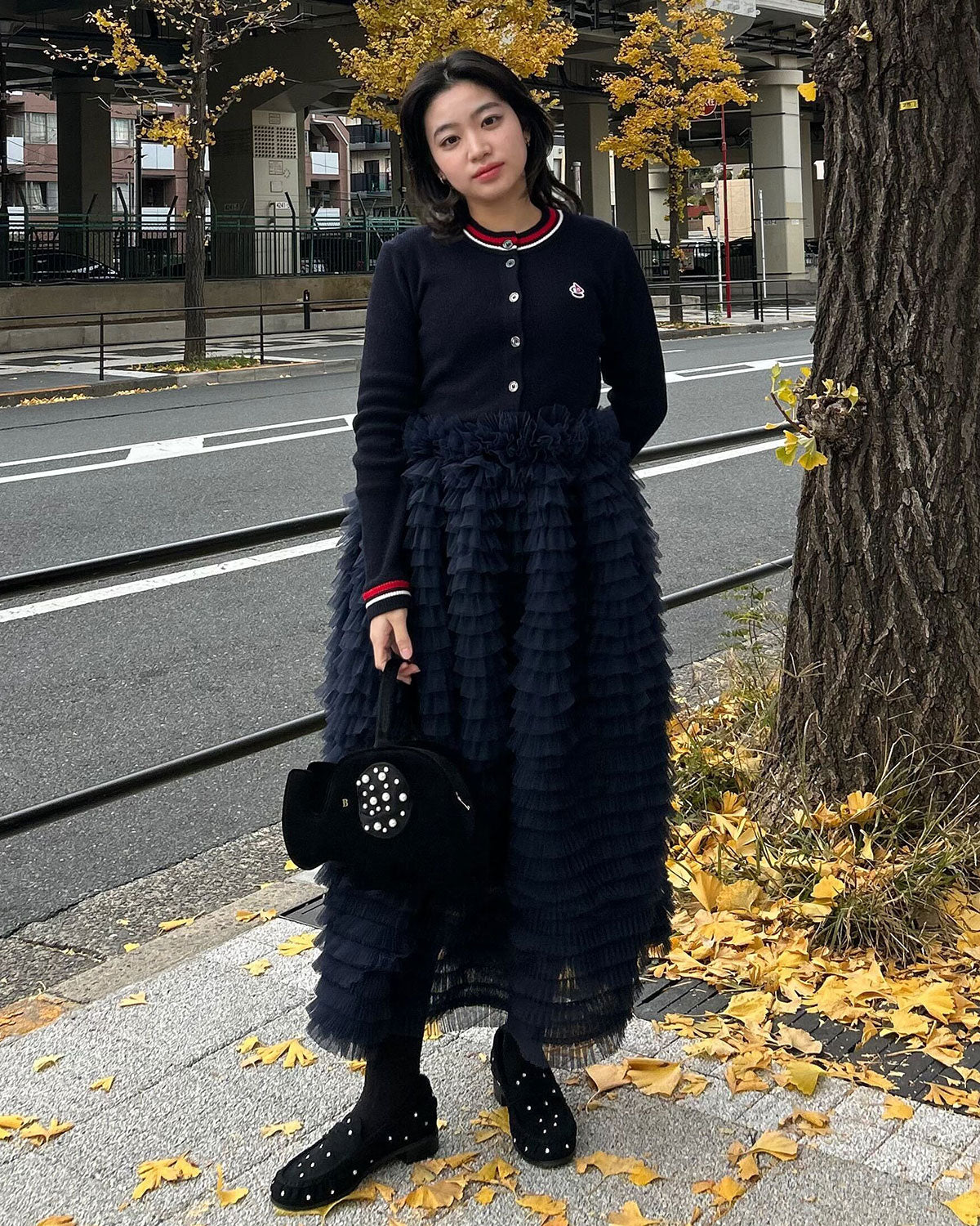 BIBIY. MADE | DARLENE SHUSHU SKIRT NAVY｜Bibiy.