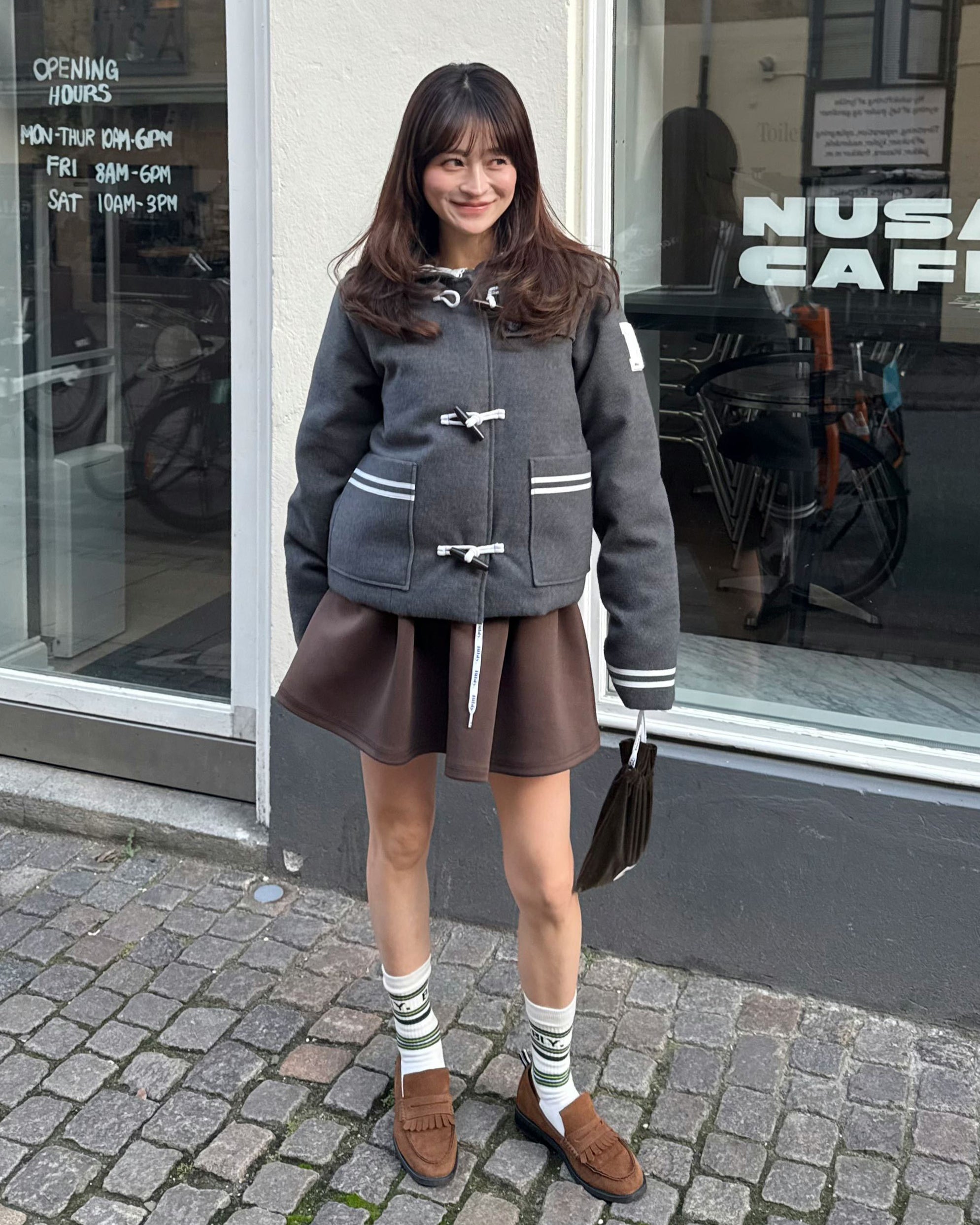 BIBIY. MADE | NELLY MINI SKIRT BROWN｜Bibiy.