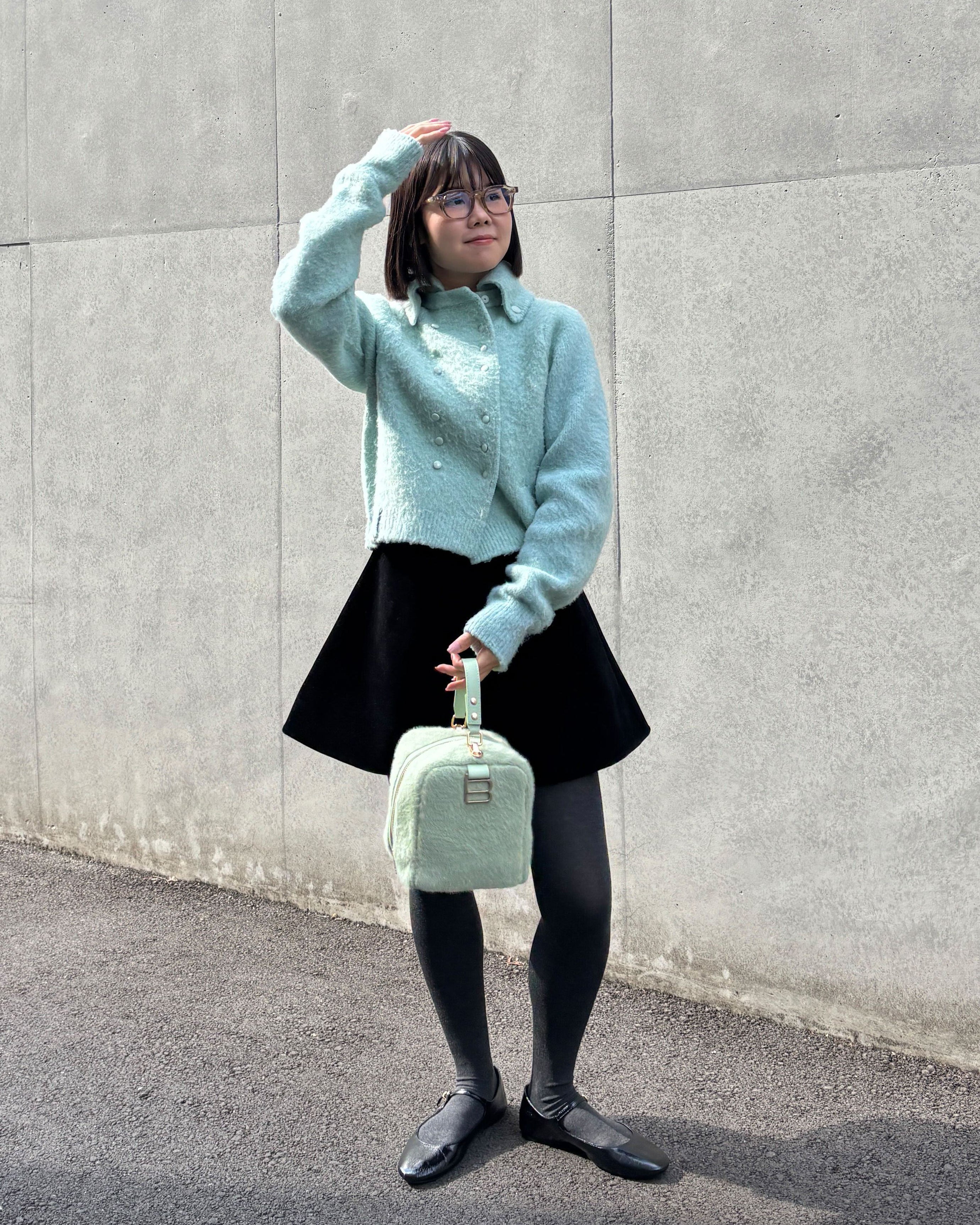 BIBIY. MADE | B. FUR BOX BAG GREEN｜Bibiy.