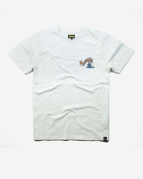 Off WhiteTrack Wolf Motorcycle Graphic T Shirt | Bike Shed Moto Co
