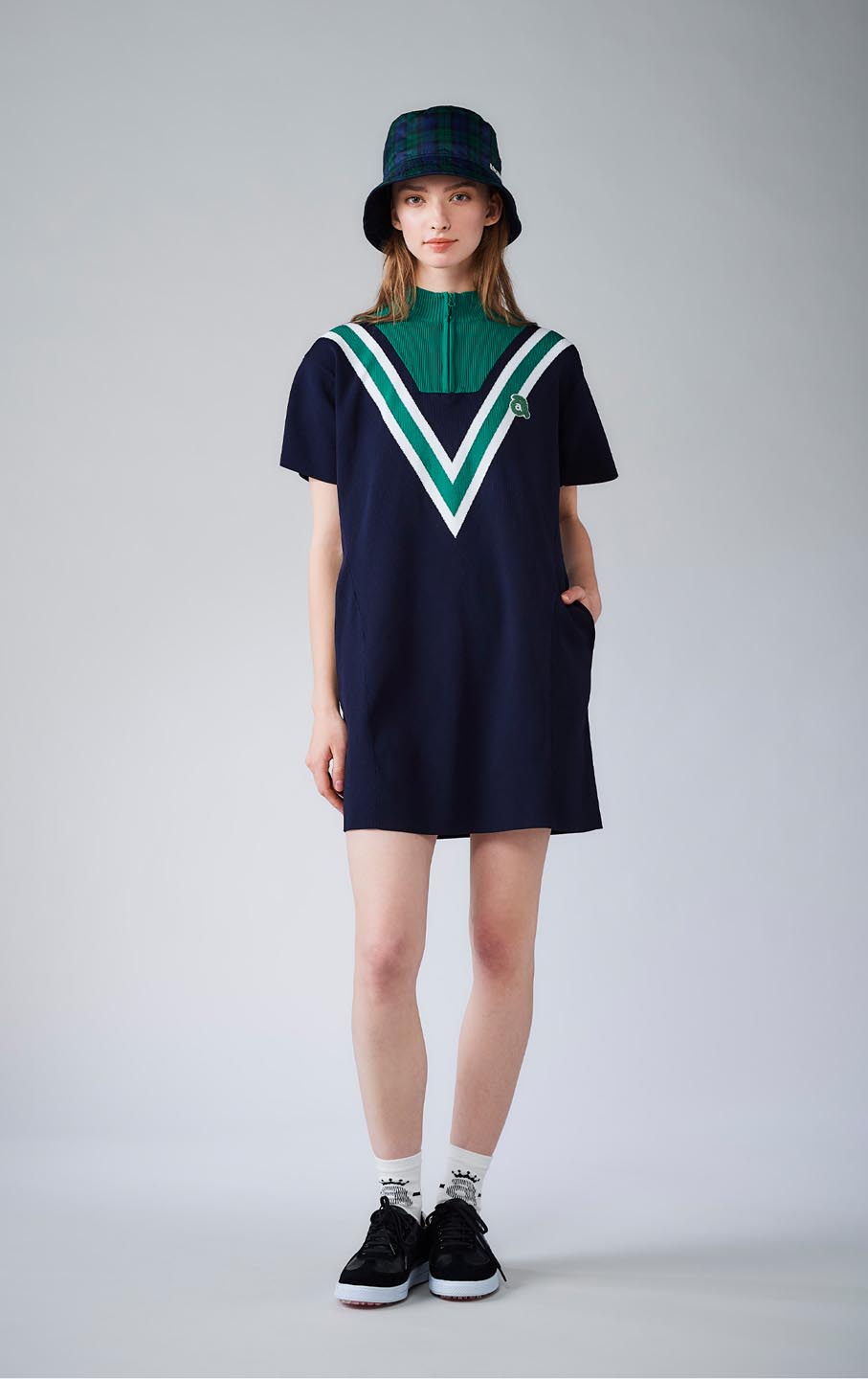 カレッジ風リブワンピース|アルチビオ - ゴルフウェアや婦人服通販