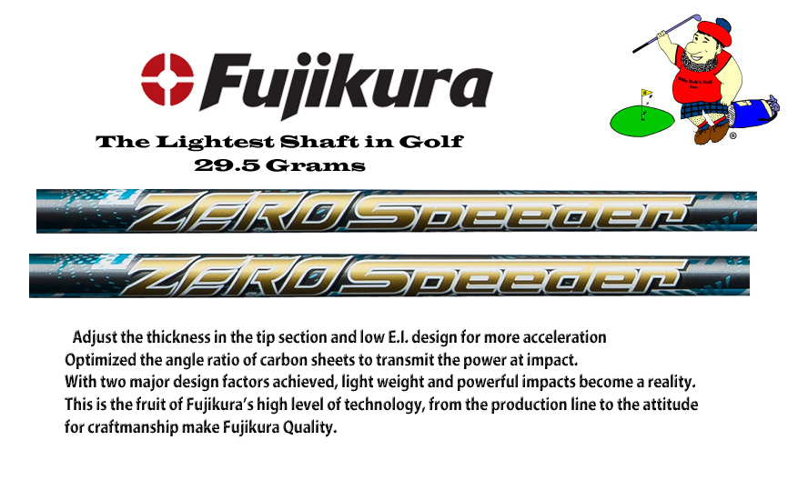 Zero Speeder Wood Shaft (The Lightest Wood Shaft Made) (Incl. Ship