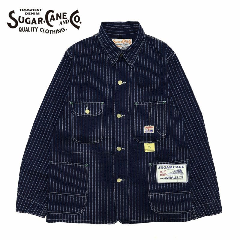 シュガーケーン SUGAR CANE/9オンス ウォバッシュストライプ ワーク