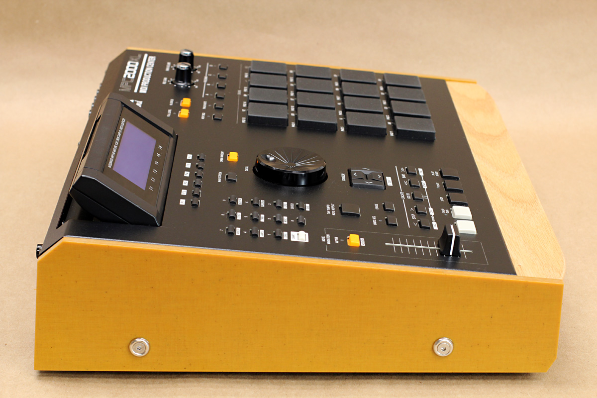 Akai MPC 2000XL Custom Gold Phenolic Unit & Hardwood Bezel