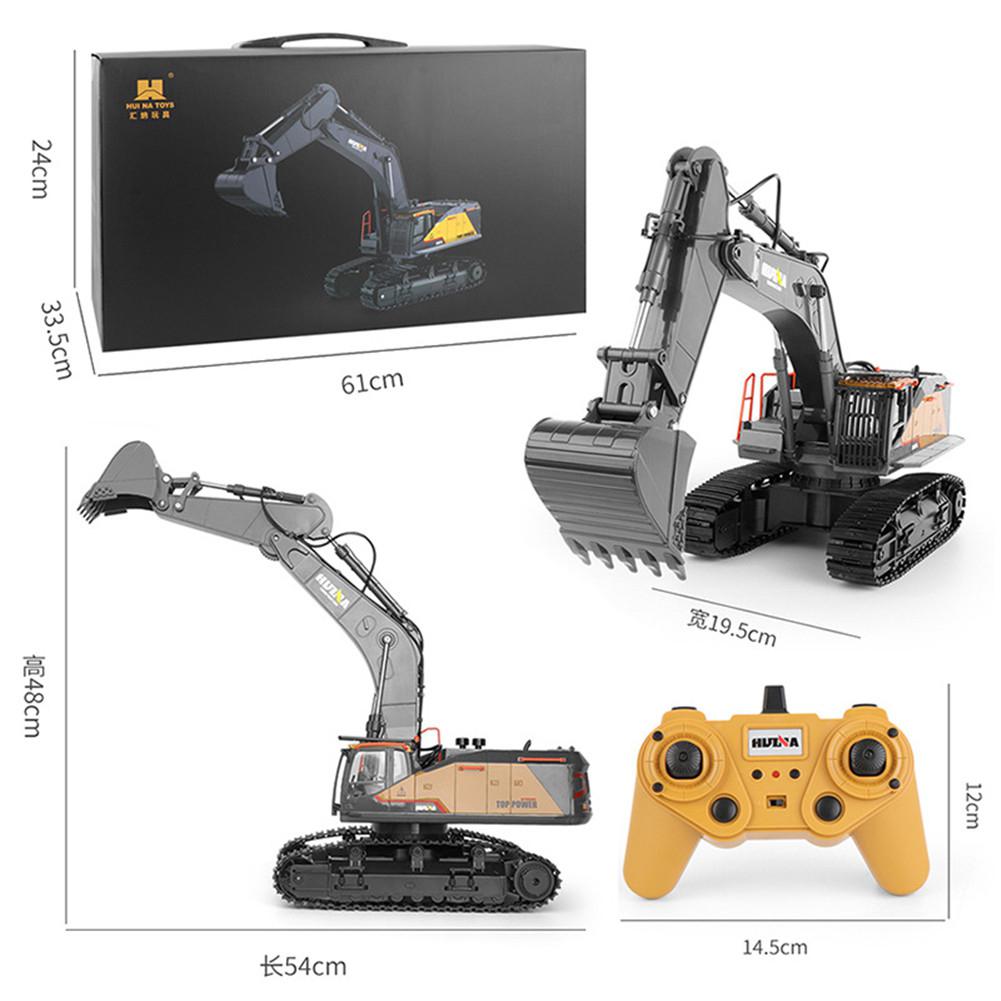 Huina 1592 Alloy Excavator 1:14 22CH RC Car Toys Gift | bometoys