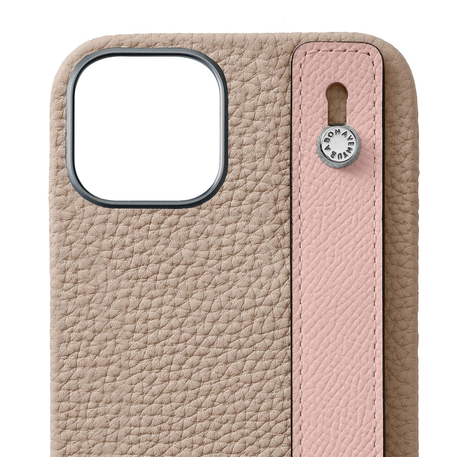 iPhone 15 Plus Back Cover Case with Handle Shrink Leather