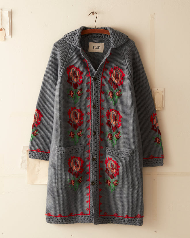 Fleur Cross Stitch Cardigan – BODE