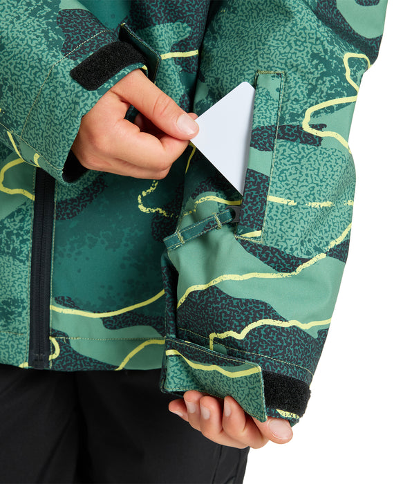 QUIKSILVER ユース MISSION PRINTED YOUTH JK スノージャケット 撥水