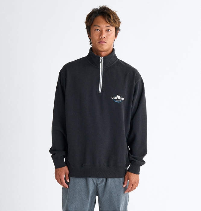 OUTLET】QUIKSILVER メンズ TYPED OUT SWEAT HALF 長袖スウェット