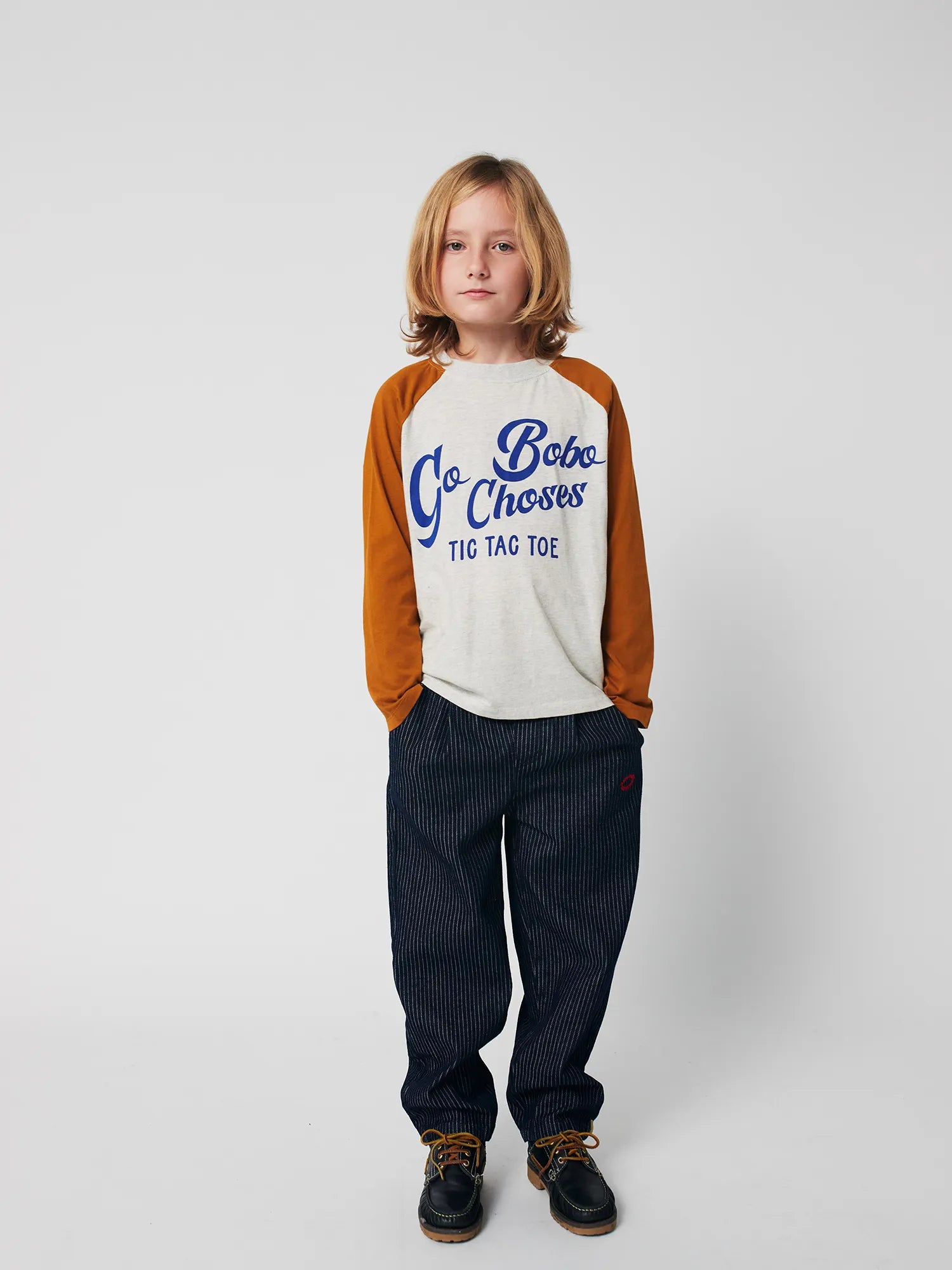 Tic Tac Toe denim pants for Children | Bobo Choses