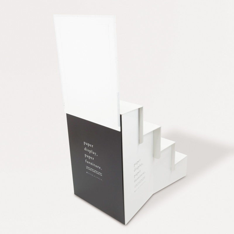 簡易ひな壇(4段)/パネル付 - 展示台・ディスプレイ什器製作｜bolda