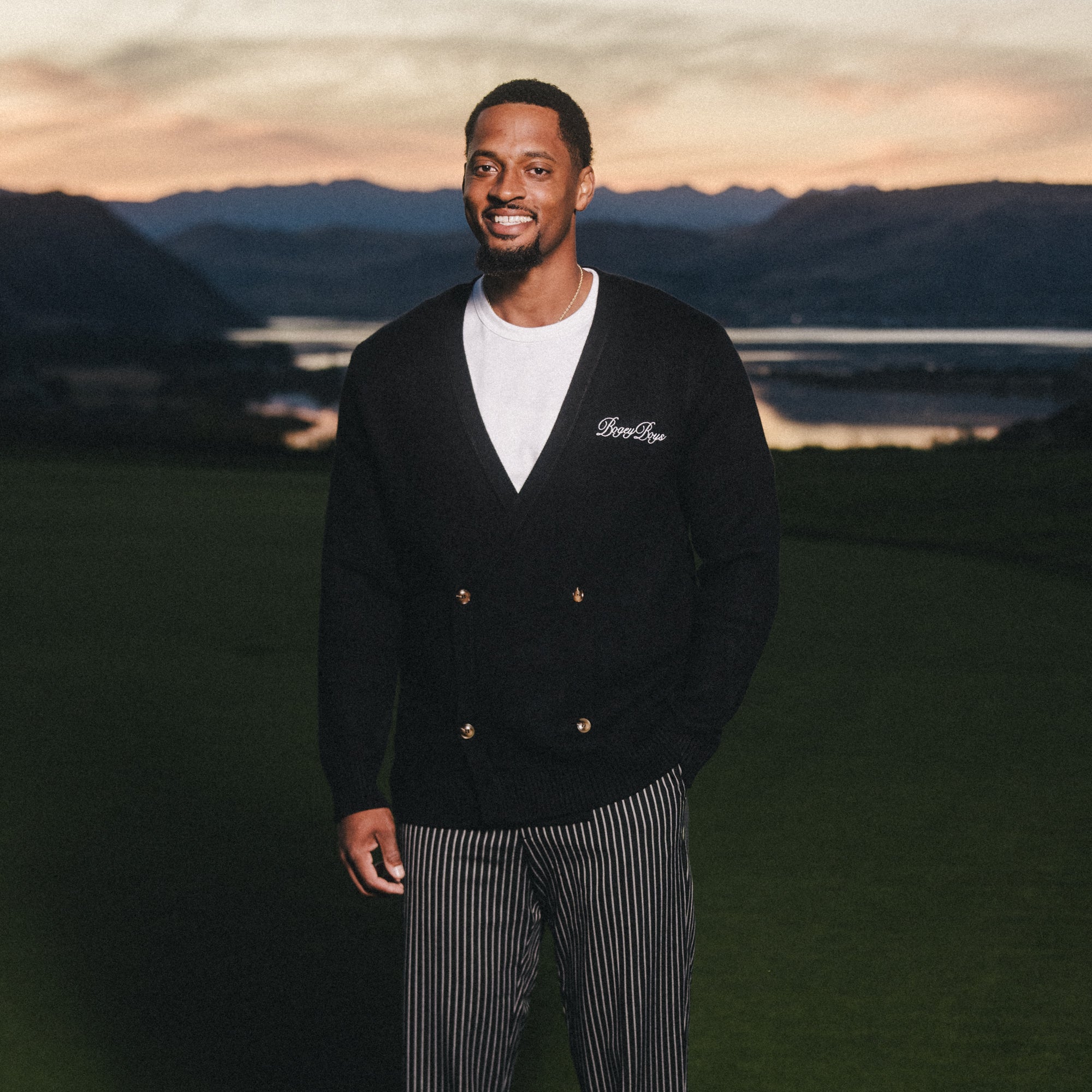 Double-Breasted Cardigan - Black – Bogey Boys
