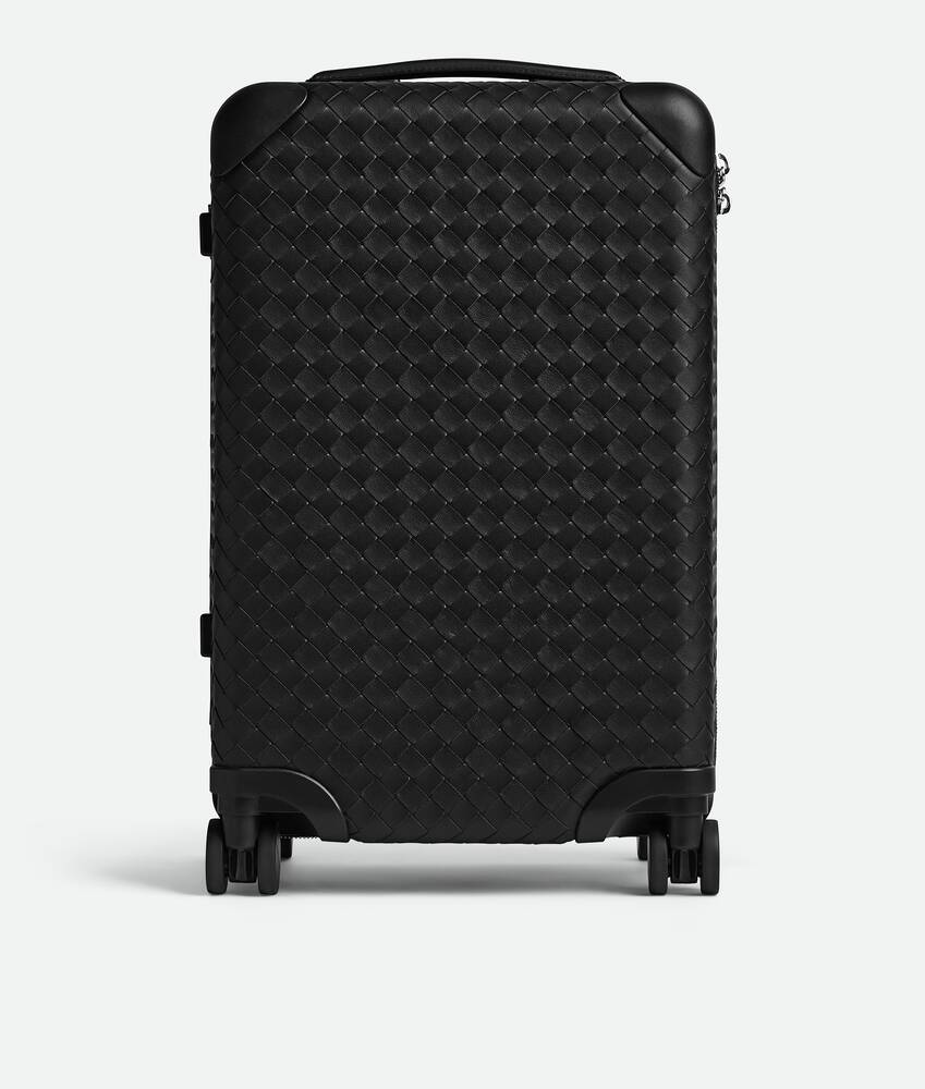 Odyssey Intrecciato Cabin Suitcase in Black | Bottega Veneta NL