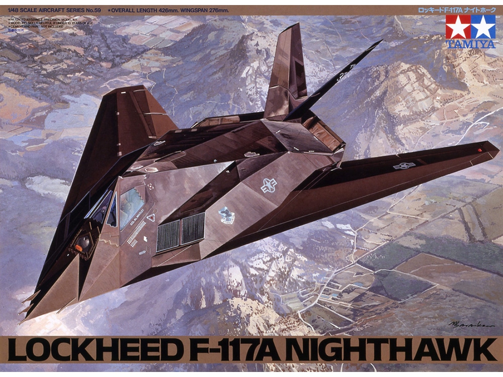 Tamiya 1/48 F-117A Nighthawk (61059) Color Guide & Paint