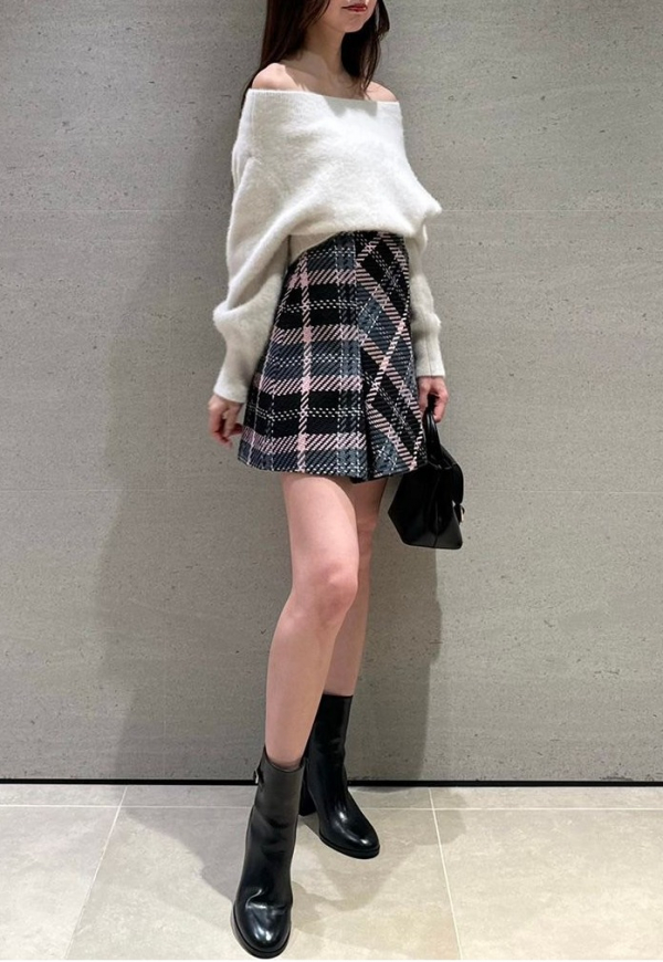 SNIDEL 大人気ロービングチェックミニスカート🧡 | ウサギオンライン