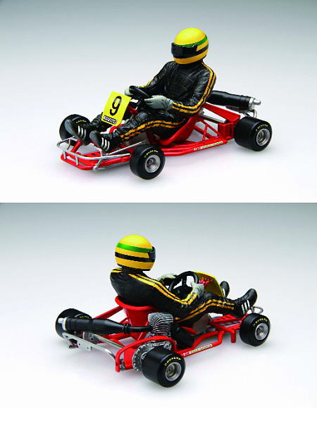 フジミ 1/20 アイルトン・セナ カートのテストショット入手 | 模型の