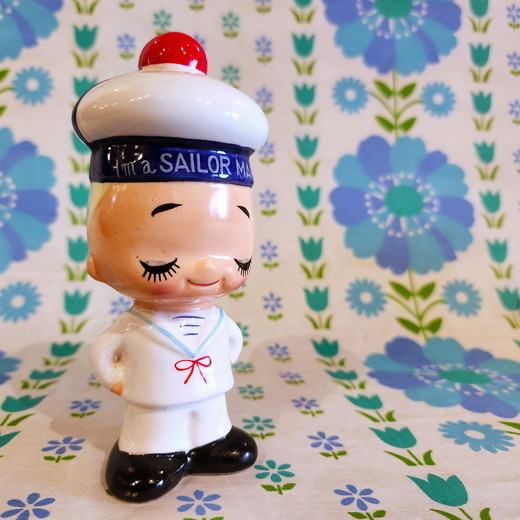 昭和レトロポップ 内藤ルネ 『パリの水兵』 陶器人形 - [Sold Out]過去