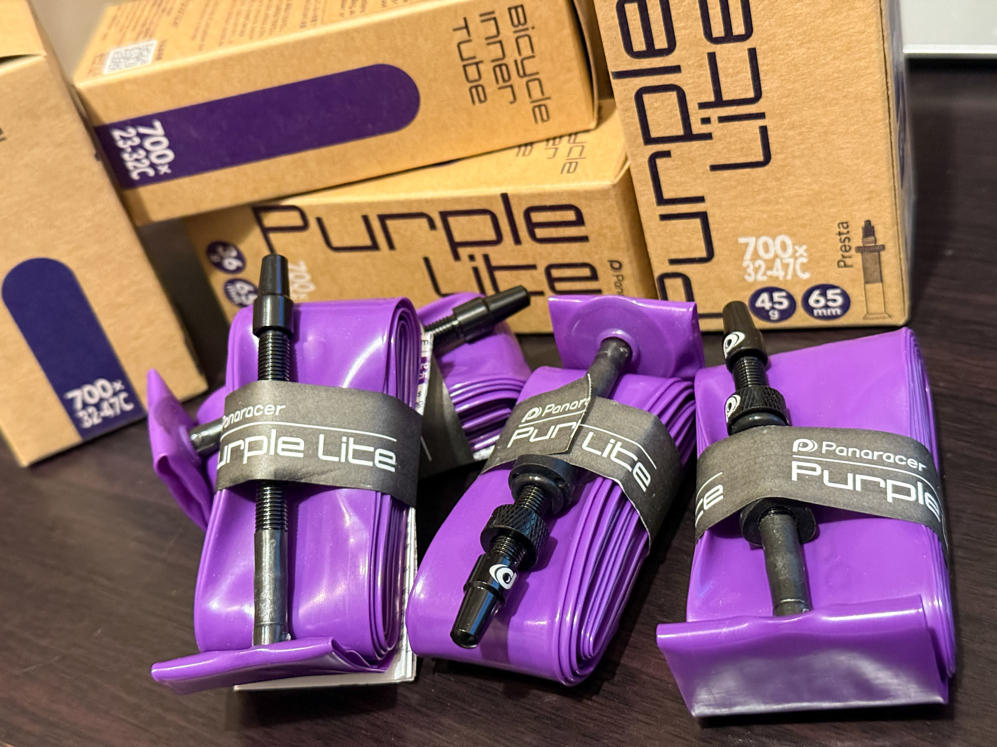 チューブ】パナレーサー パープルライト TPU超軽量チューブ 収納サイズ