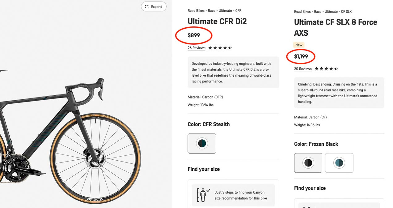 Canyonの完成車がありえない価格で販売されているのですが、この注文は