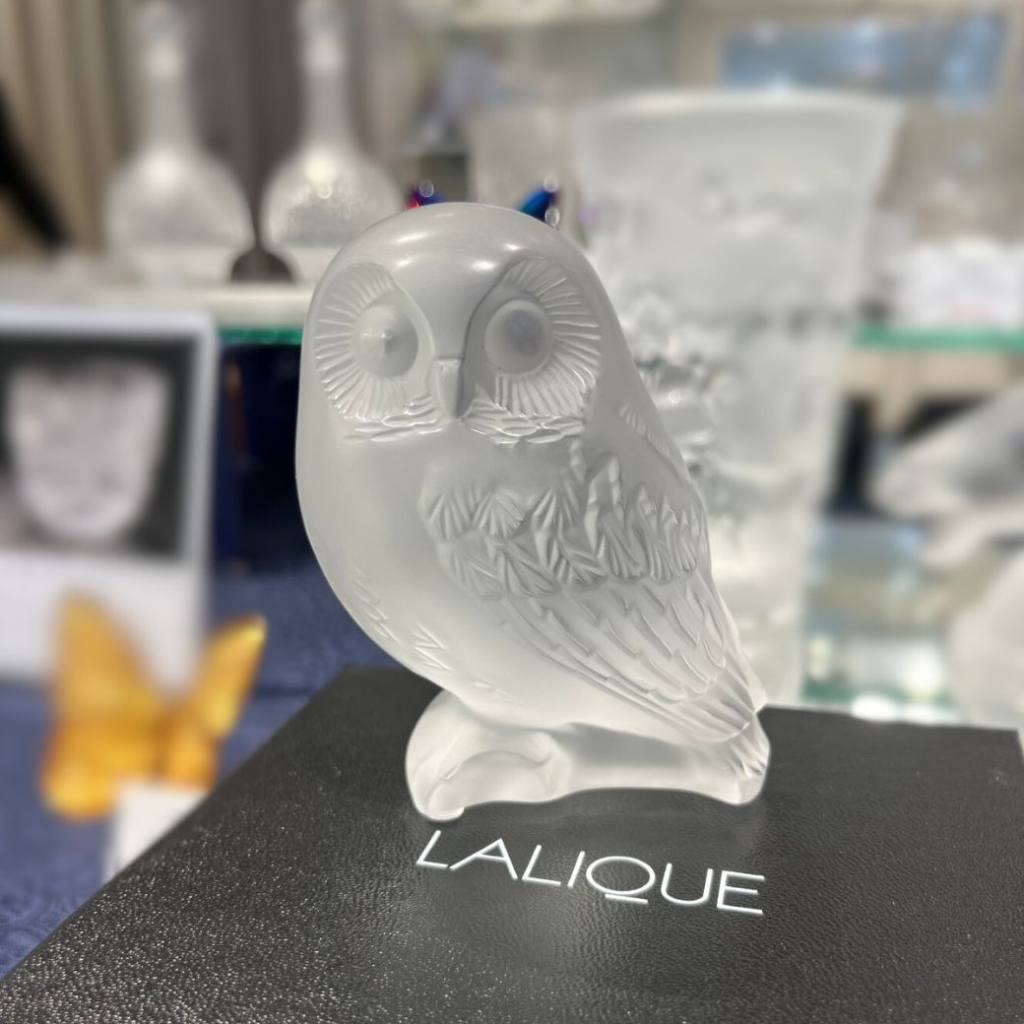 CRISTAL LALIQUE PARIS ラリック フクロウ ペーパーウェイト ルネ