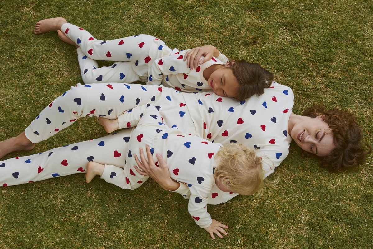 新品プチバトーPETIT BATEAU ミルキーハートパジャマ Lサイズ新品