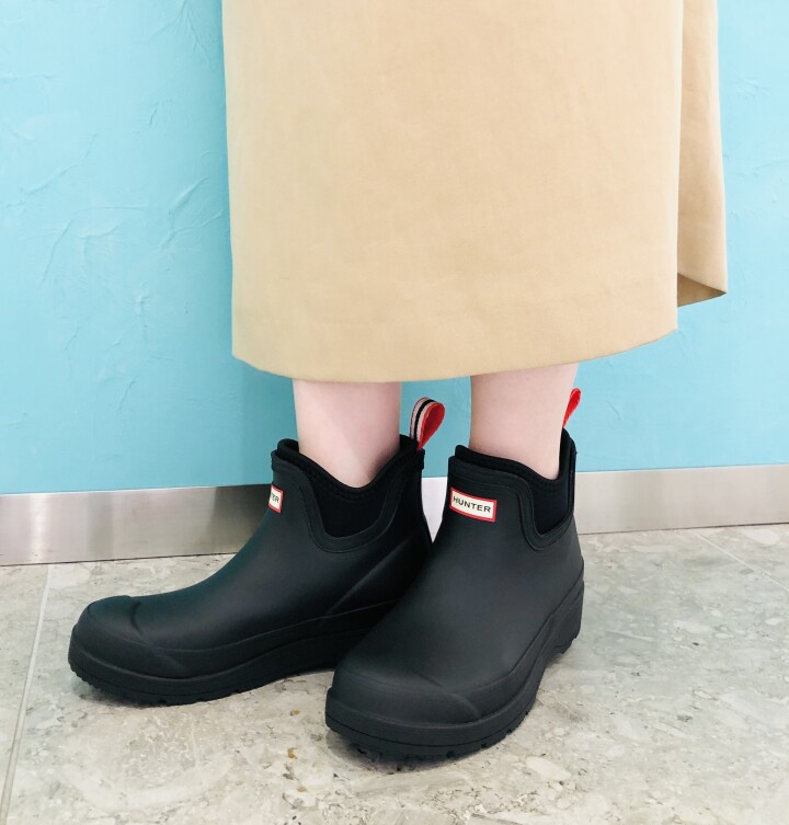 HUNTER ブラック レインシューズ25.5〜26.0 HUNTER ブラック レイン