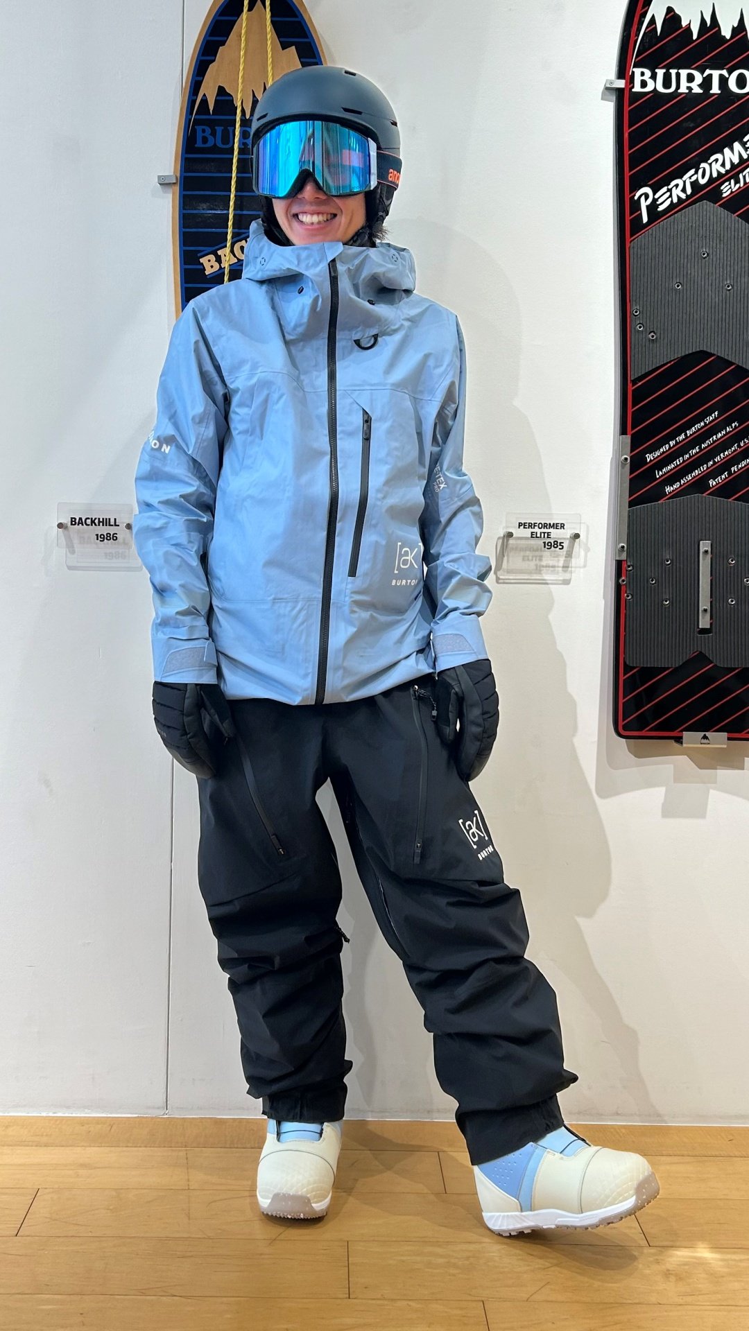 BURTON子ども用 スノーボードウェア 青色