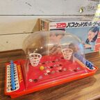 昭和40年代物 ブリキ部分あり卓上バスケットボールゲーム 赤