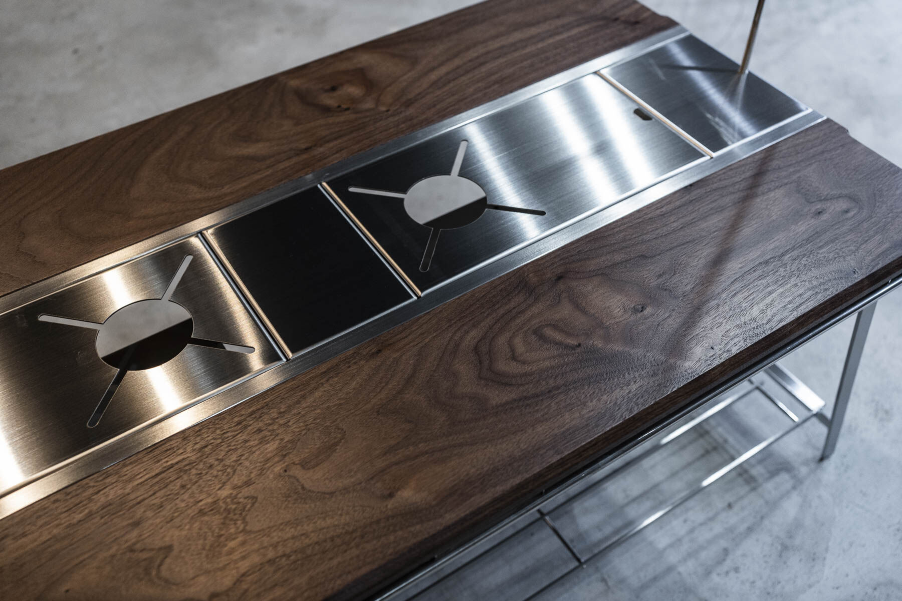 Bilcoast ビルコースト ウォルナットSTバーナーテーブル900 オプ多数