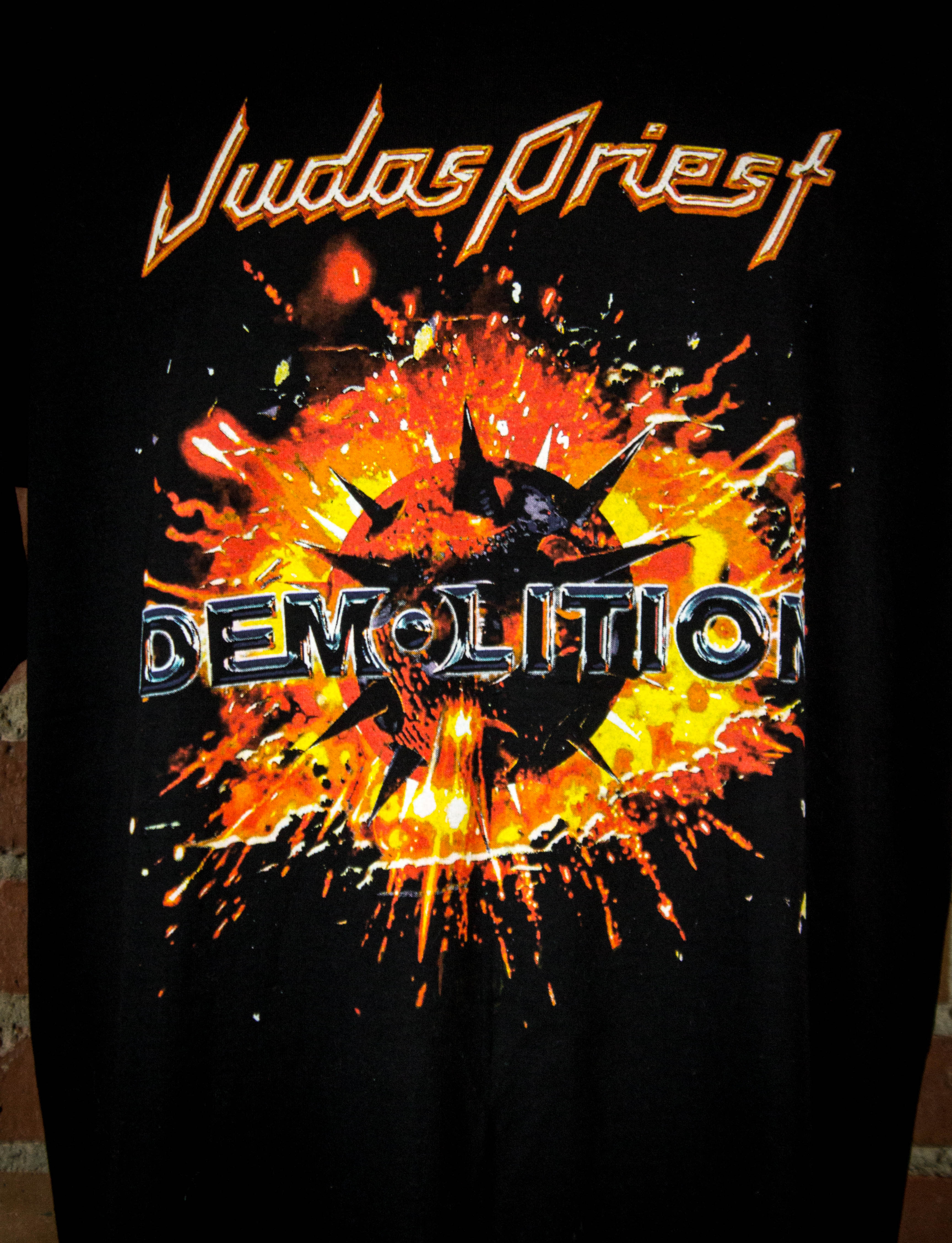 Vintage Judas Priest 2001 Demolition World Tour Black Concert T