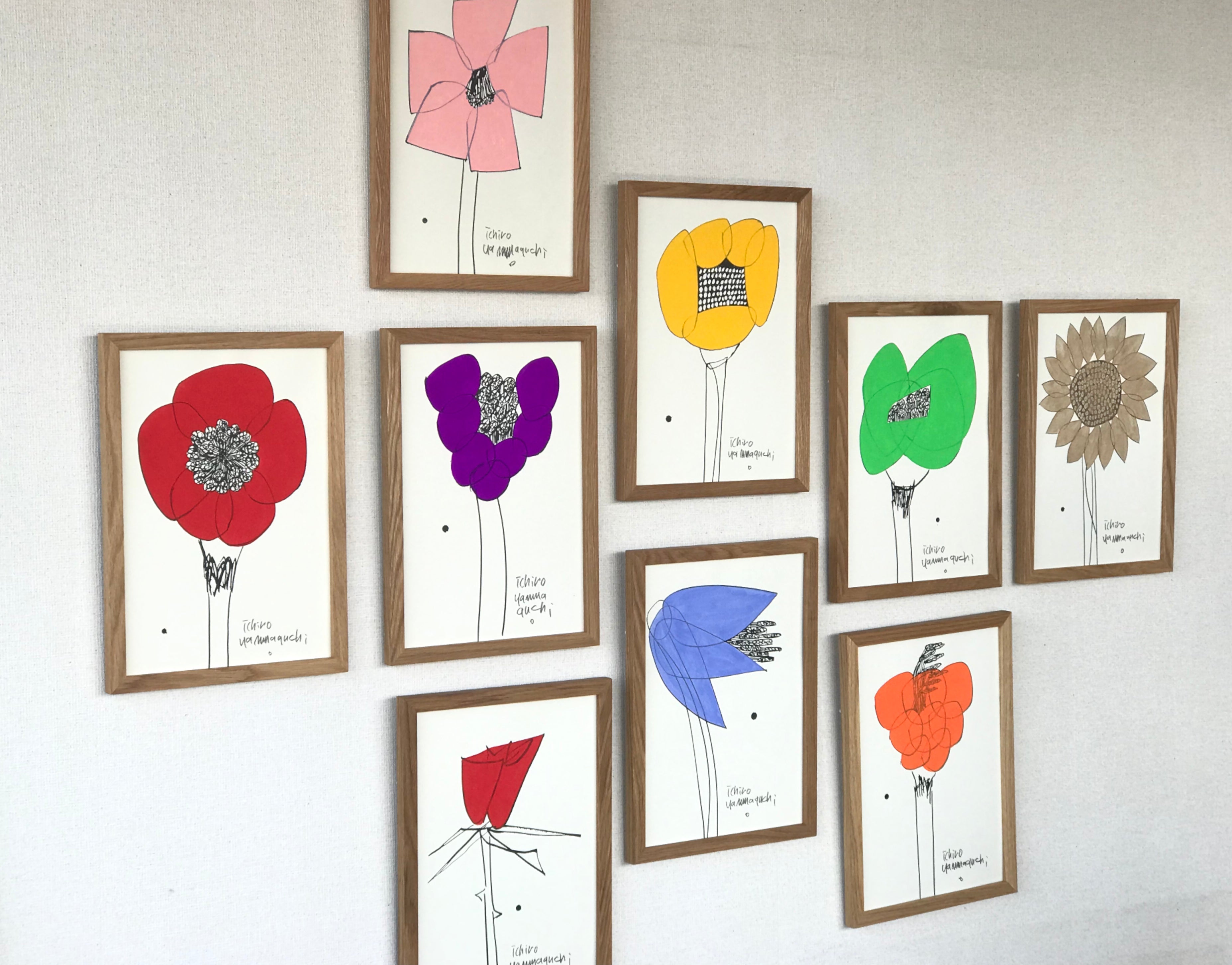 山口一郎 原画 Lサイズ HANA-green 山口一郎さん☆HANA 原画 Lサイズ