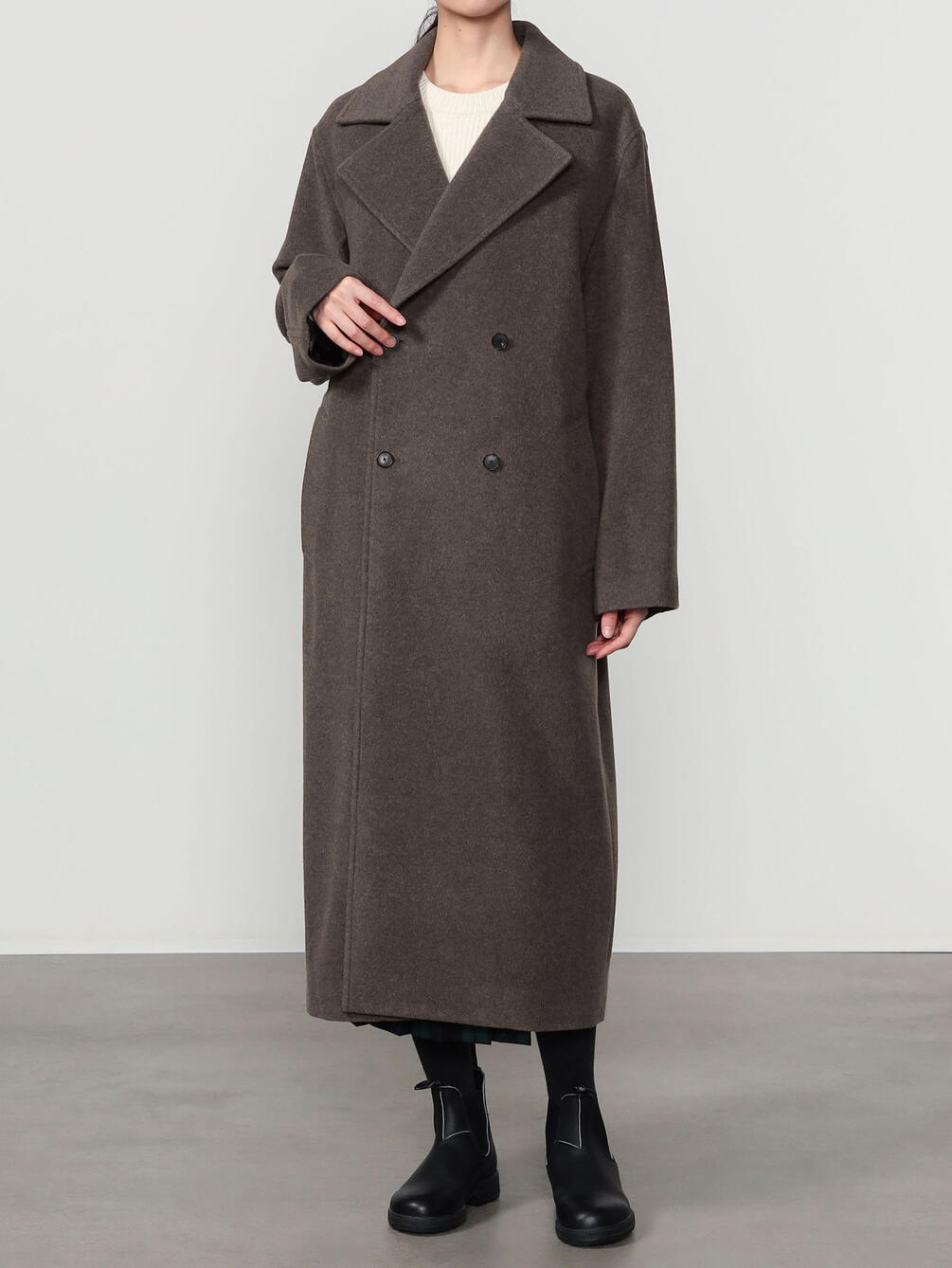 AURALEE | SUPER FINE WOOL MOSSER CHESTERFIELD COAT WOMEN