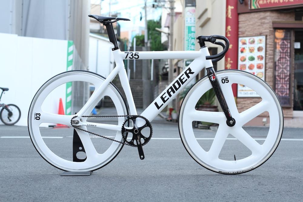 LEADER 735 ピストバイクフレーム ホワイト LEADER 735TR ピスト