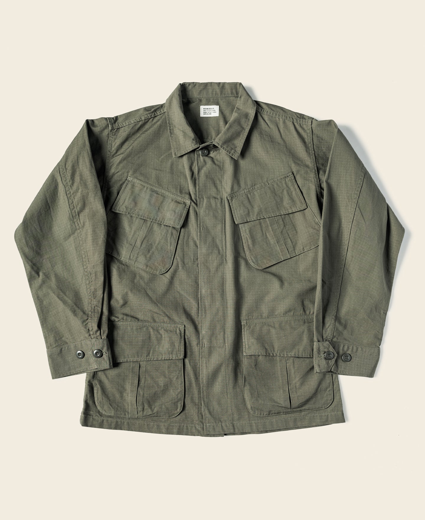 1969 US Army 5th Model Tropical Jungle Fatigue Combat Jacket